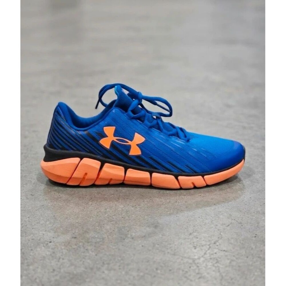 Under Armour Blue & Neon Orange Athletic Running Shoes - Size 7Y / Women's 8.5